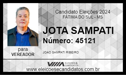 Candidato JOTA SAMPATI 2024 - FÁTIMA DO SUL - Eleições