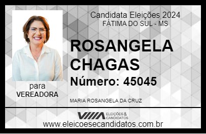 Candidato ROSANGELA CHAGAS 2024 - FÁTIMA DO SUL - Eleições