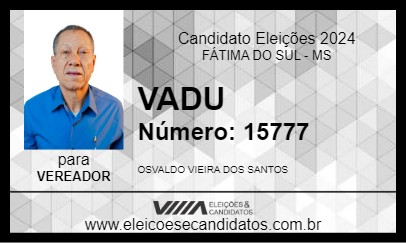 Candidato VADU 2024 - FÁTIMA DO SUL - Eleições