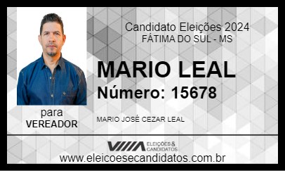 Candidato MARIO LEAL 2024 - FÁTIMA DO SUL - Eleições