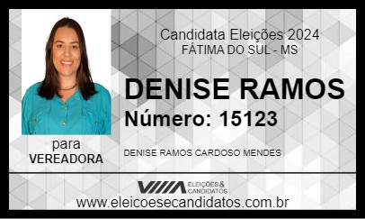 Candidato DENISE RAMOS 2024 - FÁTIMA DO SUL - Eleições