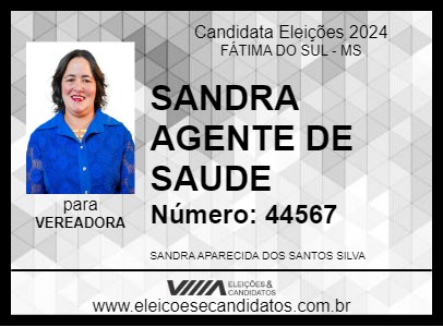 Candidato SANDRA 2024 - FÁTIMA DO SUL - Eleições