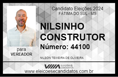 Candidato NILSINHO CONSTRUTOR 2024 - FÁTIMA DO SUL - Eleições