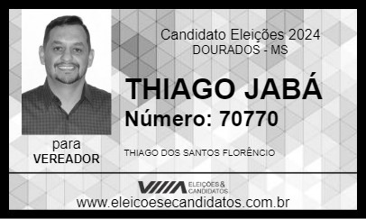 Candidato THIAGO JABÁ 2024 - DOURADOS - Eleições