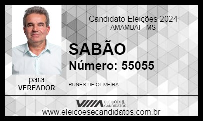 Candidato SABÃO 2024 - AMAMBAI - Eleições