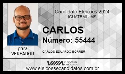 Candidato CARLOS PURA LASCA 2024 - IGUATEMI - Eleições