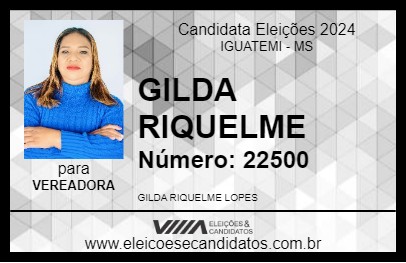 Candidato GILDA RIQUELME 2024 - IGUATEMI - Eleições