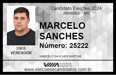 Candidato MARCELO SANCHES 2024 - AMAMBAI - Eleições