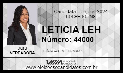 Candidato LETICIA LEH 2024 - ROCHEDO - Eleições