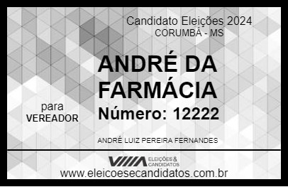 Candidato ANDRÉ DA FARMÁCIA 2024 - CORUMBÁ - Eleições