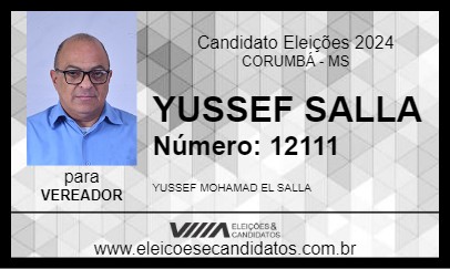 Candidato YUSSEF SALLA 2024 - CORUMBÁ - Eleições