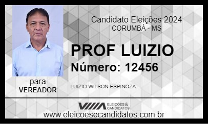 Candidato PROF LUIZIO 2024 - CORUMBÁ - Eleições