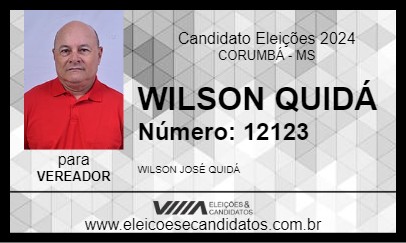 Candidato WILSON QUIDÁ 2024 - CORUMBÁ - Eleições