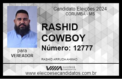 Candidato RASHID COWBOY 2024 - CORUMBÁ - Eleições