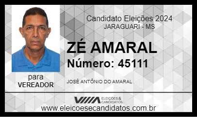 Candidato ZÉ AMARAL 2024 - JARAGUARI - Eleições