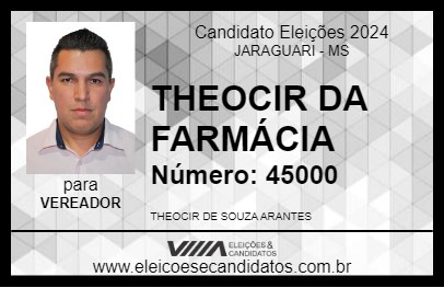 Candidato THEOCIR DA FARMÁCIA 2024 - JARAGUARI - Eleições