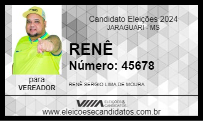 Candidato RENÊ 2024 - JARAGUARI - Eleições