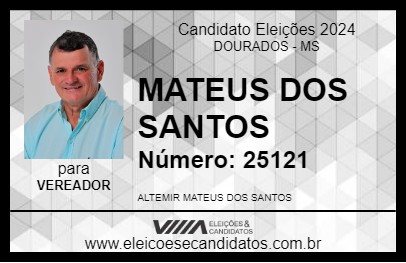 Candidato MATEUS DOS SANTOS 2024 - DOURADOS - Eleições