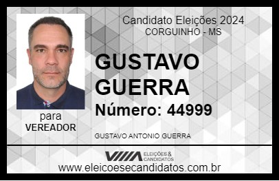 Candidato GUSTAVO GUERRA 2024 - CORGUINHO - Eleições