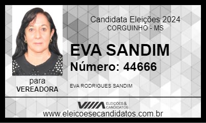 Candidato EVA SANDIM 2024 - CORGUINHO - Eleições