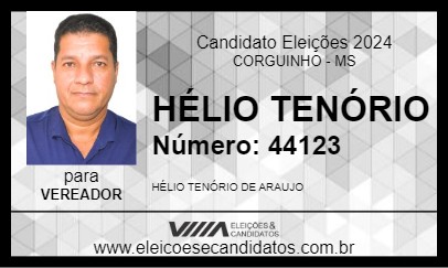 Candidato HÉLIO TENÓRIO 2024 - CORGUINHO - Eleições