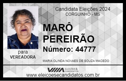 Candidato MARÔ PEREIRÃO 2024 - CORGUINHO - Eleições