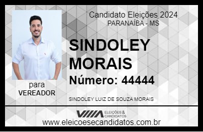 Candidato SINDOLEY MORAIS 2024 - PARANAÍBA - Eleições