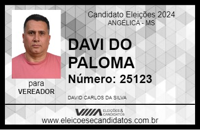 Candidato DAVI DO PALOMA 2024 - ANGÉLICA - Eleições