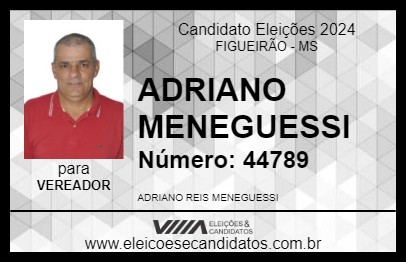 Candidato ADRIANO MENEGUESSI 2024 - FIGUEIRÃO - Eleições