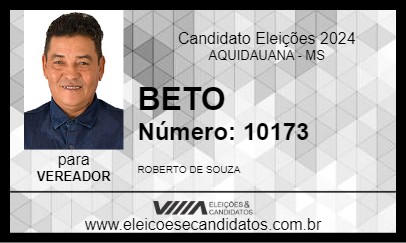 Candidato BETO 2024 - AQUIDAUANA - Eleições