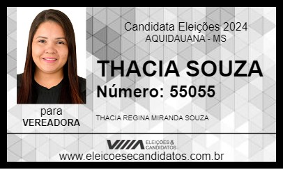 Candidato THACIA SOUZA 2024 - AQUIDAUANA - Eleições