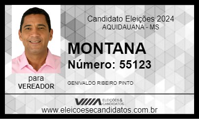 Candidato MONTANA 2024 - AQUIDAUANA - Eleições