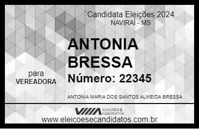 Candidato ANTONIA BRESSA 2024 - NAVIRAÍ - Eleições