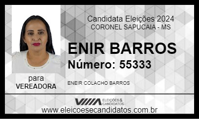 Candidato ENEIR BARROS 2024 - CORONEL SAPUCAIA - Eleições