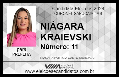 Candidato NIÁGARA KRAIEVSKI 2024 - CORONEL SAPUCAIA - Eleições