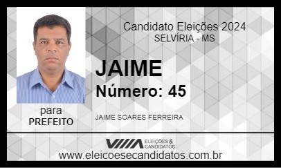 Candidato JAIME 2024 - SELVÍRIA - Eleições