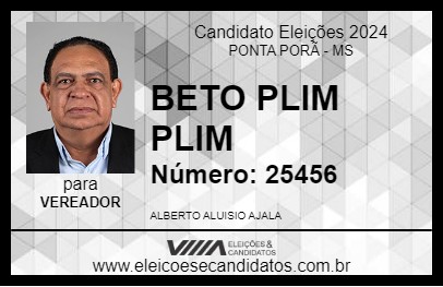 Candidato BETO PLIM PLIM 2024 - PONTA PORÃ - Eleições