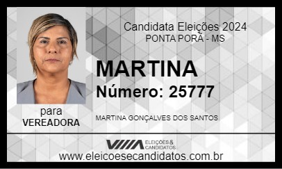 Candidato MARTINA 2024 - PONTA PORÃ - Eleições