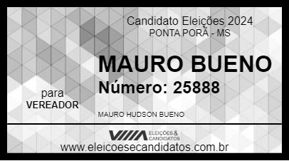 Candidato MAURO BUENO 2024 - PONTA PORÃ - Eleições