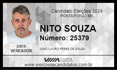 Candidato NITO SOUZA 2024 - PONTA PORÃ - Eleições