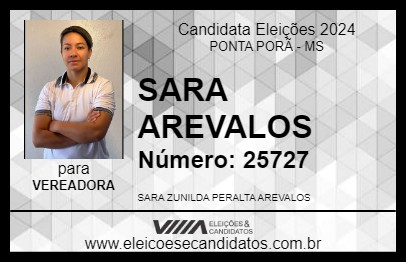 Candidato SARA AREVALOS 2024 - PONTA PORÃ - Eleições