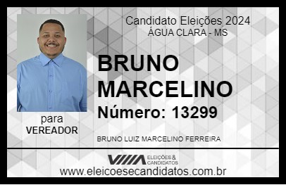 Candidato BRUNO MARCELINO 2024 - ÁGUA CLARA - Eleições