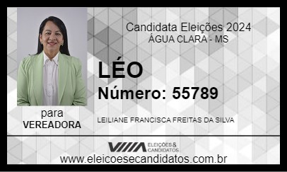 Candidato LÉO 2024 - ÁGUA CLARA - Eleições