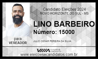 Candidato LINO BARBEIRO 2024 - NOVO HORIZONTE DO SUL - Eleições