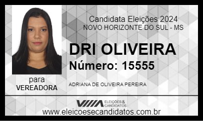 Candidato DRI OLIVEIRA 2024 - NOVO HORIZONTE DO SUL - Eleições