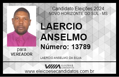 Candidato LAERCIO ANSELMO 2024 - NOVO HORIZONTE DO SUL - Eleições