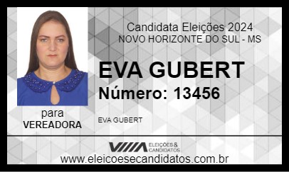 Candidato EVA GUBERT 2024 - NOVO HORIZONTE DO SUL - Eleições