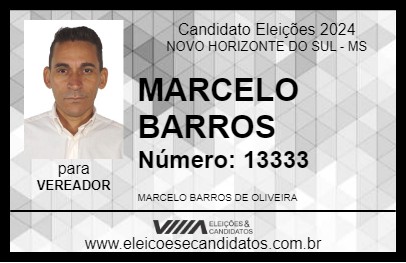 Candidato MARCELO BARROS 2024 - NOVO HORIZONTE DO SUL - Eleições