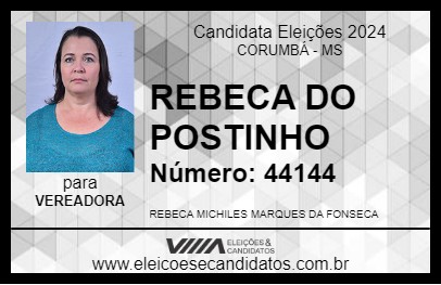 Candidato REBECA DO POSTINHO 2024 - CORUMBÁ - Eleições