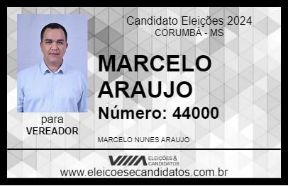 Candidato MARCELO ARAUJO 2024 - CORUMBÁ - Eleições